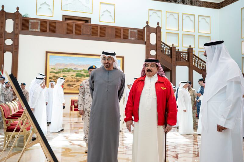 President Sheikh Mohamed and King Hamad meet in Bahrain.