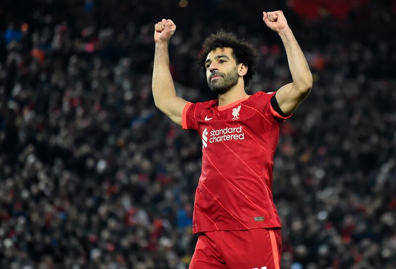 Mohamed Salah - 8: The Egyptian was a constant menace to the massed defence. He forced Martinez to save at the near post and earned and scored the crucial penalty. EPA