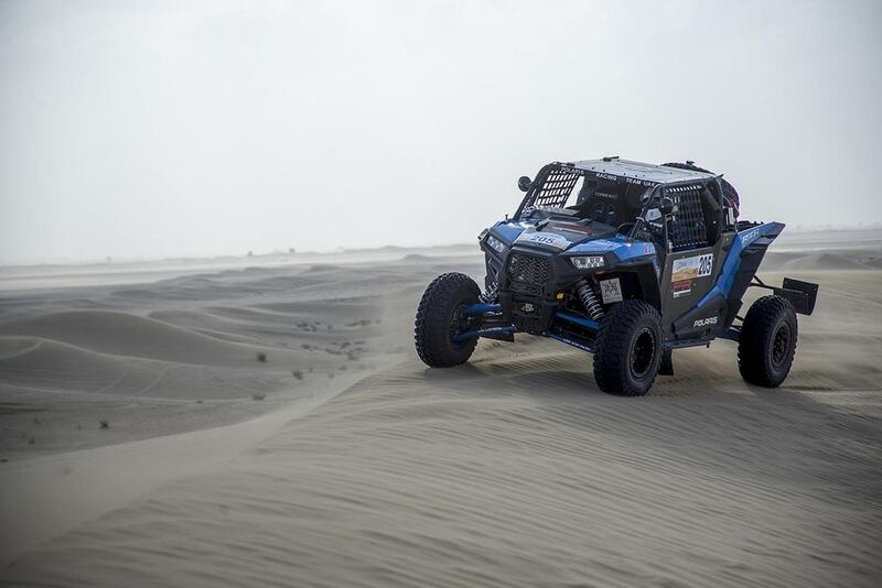 Ahmed Al Maqoodi of the UAE in action on Friday during the Dubai International Rally. Photo Courtesy / ATCUAE / December 9, 2016