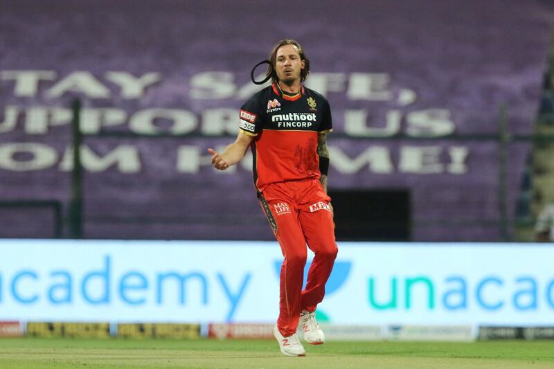 Dale Steyn of Royal Challengers Bangalore during match 48 of season 13 of the Dream 11 Indian Premier League (IPL) between the Mumbai Indians and the Royal Challengers Bangalore at the Sheikh Zayed Stadium, Abu Dhabi  in the United Arab Emirates on the 28th October 2020.  Photo by: Vipin Pawar  / Sportzpics for BCCI