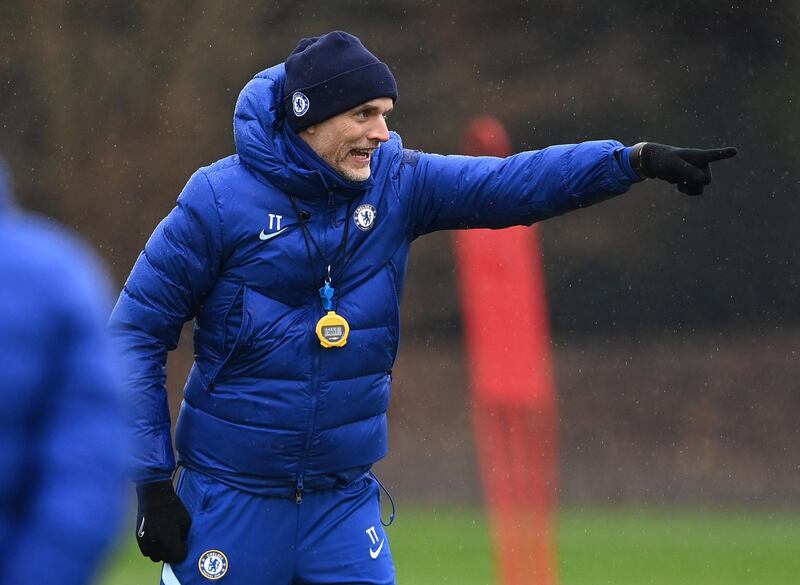 COBHAM, ENGLAND - FEBRUARY 22: Thomas Tuchel of Chelsea during a training session at Chelsea Training Ground on February 22, 2021 in Cobham, England. (Photo by Darren Walsh/Chelsea FC via Getty Images)