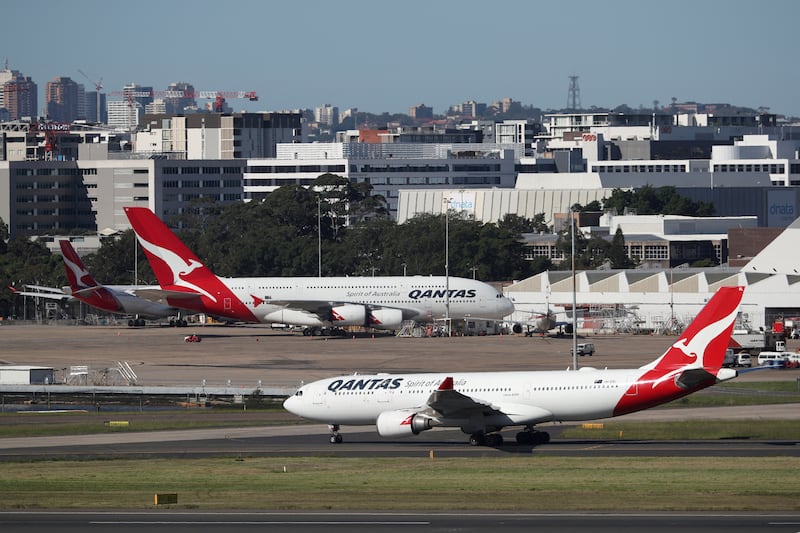 Qantas planes at Kingsford Smith International Airport in Sydney, Australia. The airline's chief executive Alan Joyce said the airline is 'working hard' to remove travel bottlenecks. Reuters