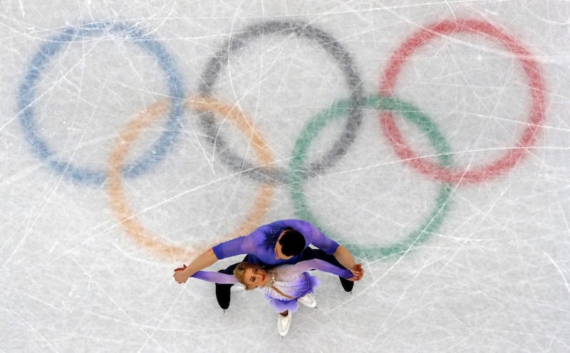 Aljona Savchenko and Bruno Massot of Germany in the Pair Skating free skating competition final. John Sibley / Reuters