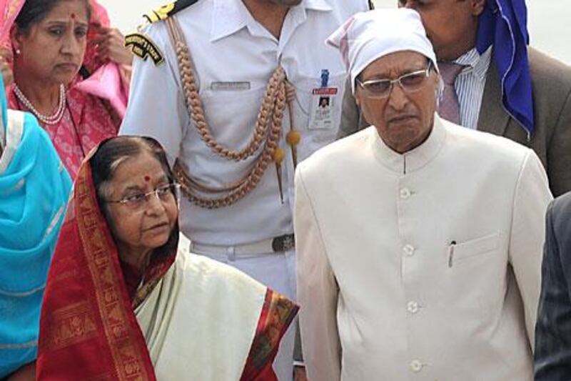 The Indian president Pratibha Patil and her husband, Devisingh Ramsingh Shekhawat.