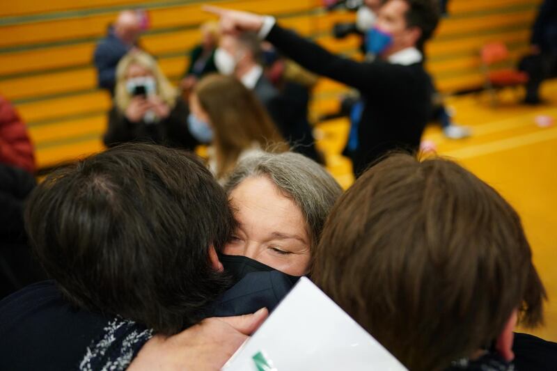 Jill Mortimer celebrates. Hartlepool went to the polls to decide between returning a Labour Party MP, who has held the seat since its creation in 1974, and a candidate from the Conservative Party who took a number of Labour's so-called "red wall" seats in the 2019 general election. Getty Images