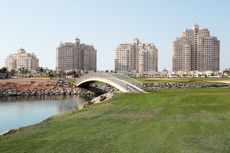 View of the Al Hamra Golf Club in Ras Al Khaimah. 