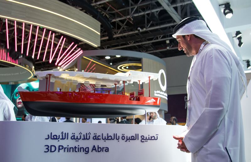 A 3D printing of an abra that will be launched next year by Dubai's RTA
