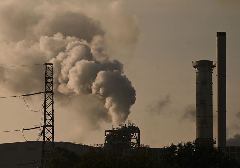 Steam rises from the SSE Thermal gas fired power station near Grain, in south-east England. AFP