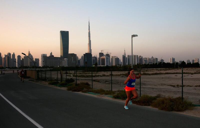 A runner during Sunday's Wings for Life World Run in Dubai. Warren Little / Getty Images / May 4, 2014