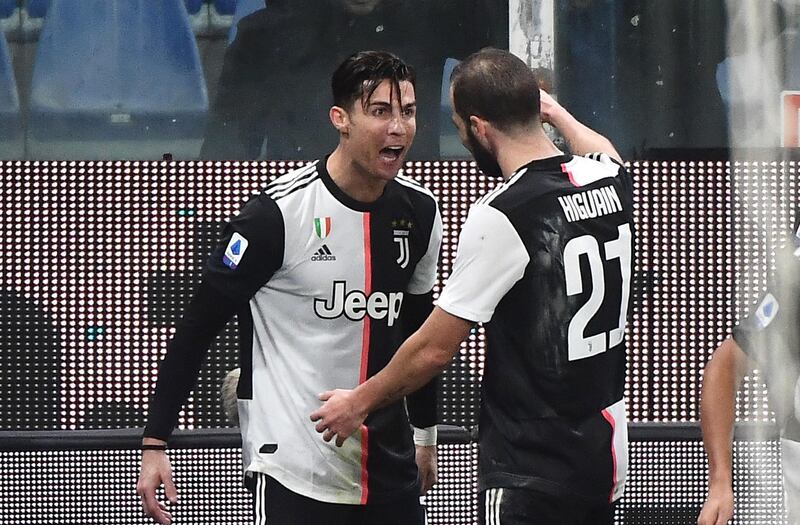 Cristiano Ronaldo celebrates his winning goal.  EPA