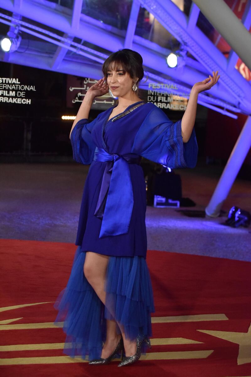 Moroccan actress Nisrin Erradi attends the screening of 'Adam' during the 18th annual Marrakech International Film Festival, in Marrakech, Morocco, on Tuesday, December 3, 2019. EPA