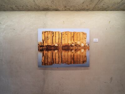 Dia Mrad captured this reflection of the grain silos at the port a day after the blast. Courtesy of the artist
