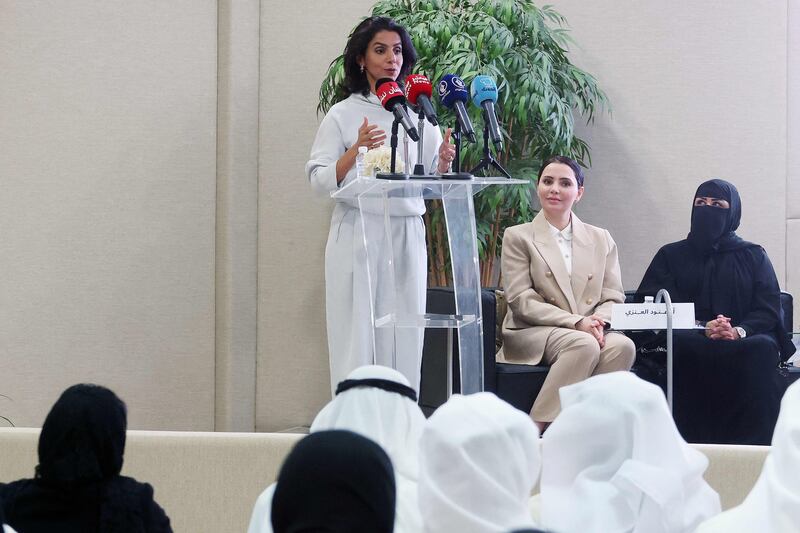 Candidate and former MP Alia Al Khaled at the same event. AFP