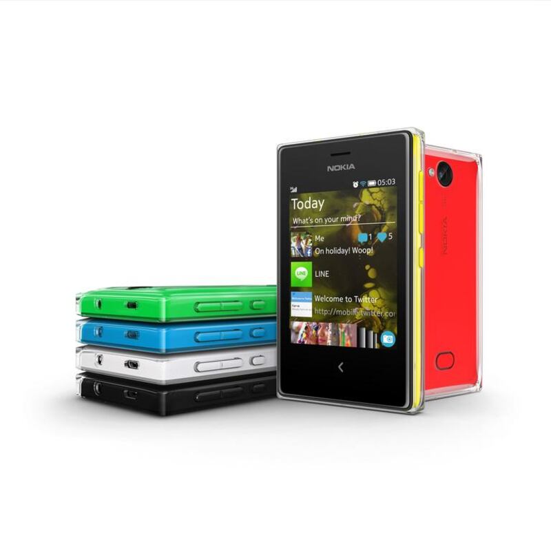 The Nokia Asha 503 smartphone is priced at Dh349. Courtesy Nokia