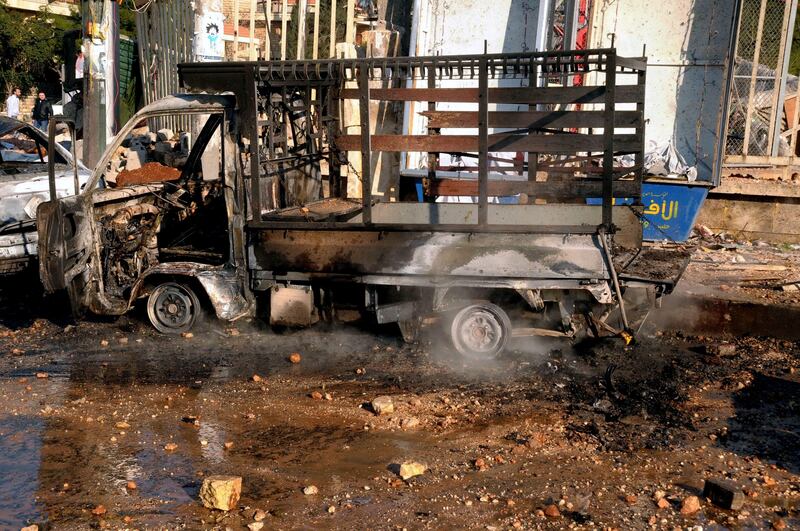 epa03537452 A handout photo made available by the official Syrian Arab News Agency (SANA) shows damage at the site of explosion at the Information Engineering College, in the northern city of Aleppo, Syria, 15 January 2013. Media reports state that at least 15 people were killed in the blast at Aleppo University.  EPA/SANA/HANDOUT  HANDOUT EDITORIAL USE ONLY/NO SALES *** Local Caption ***  03537452.jpg