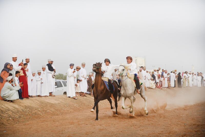 About a two-hour drive from Muscat, these races are the highlights of the biggest weddings and holidays in Yahmadi.  Courtesy David Ismael