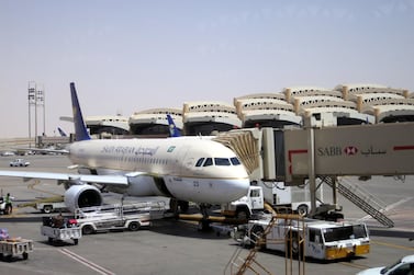 A plane at an airport in Saudi Arabia. Wikimedia