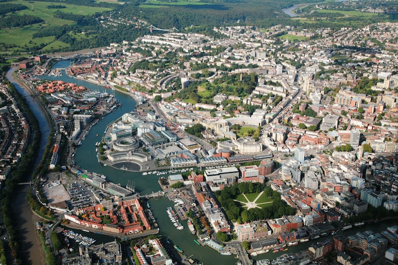 An aerial view of Bristol. Photo: Visit Bristol
