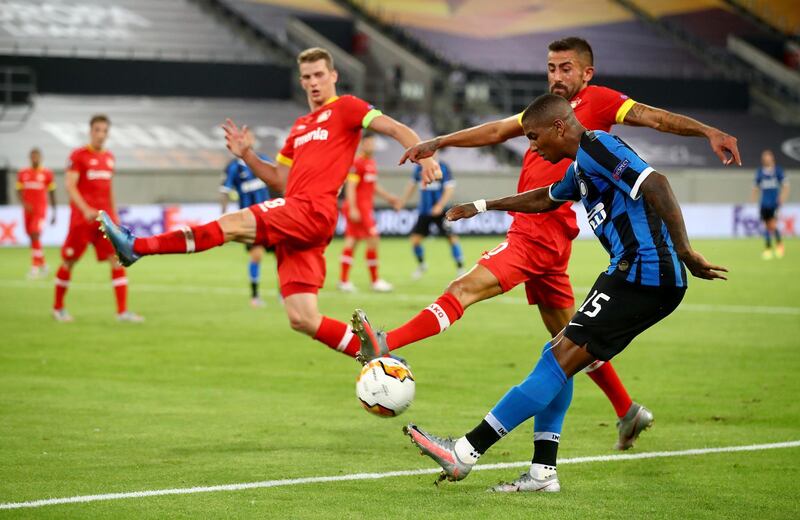 Ashley Young puts in a cross for Inter. Getty