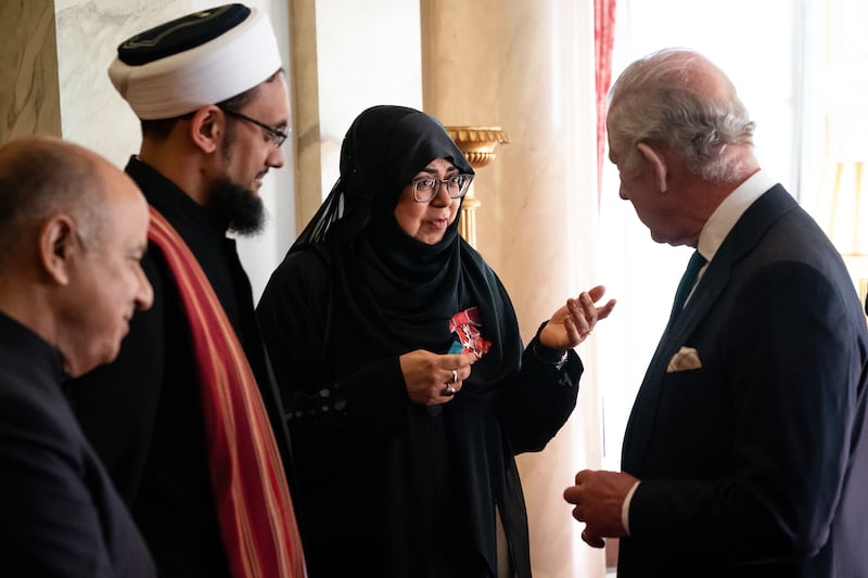 King Charles III told faith leaders at Buckingham Palace he would both take the traditional oaths and keep commitments to other faiths. PA