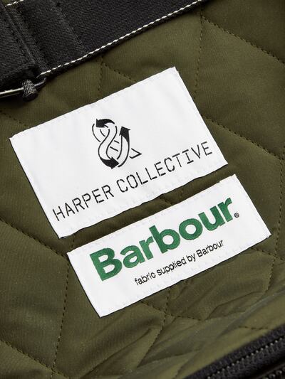 The case lining is quilted, recycled nylon by Barbour. Photo: Harper Collective