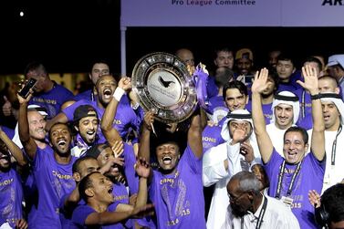 Asamoah Gyan won three Arabian Gulf League titles during his four seasons with Al Ain.Courtesy Al Ain Football Club