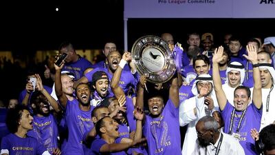 Asamoah Gyan won three Arabian Gulf League titles during his four seasons with Al Ain.Courtesy Al Ain Football Club