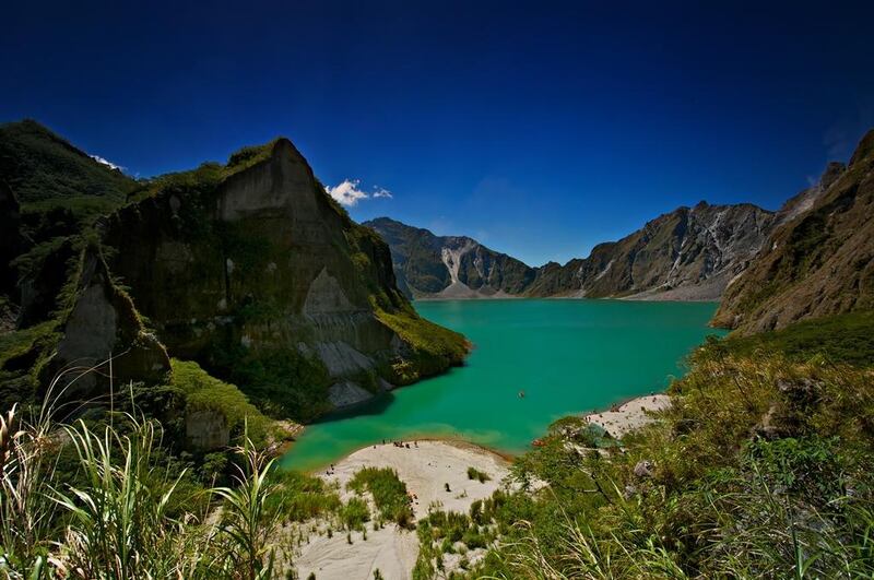 The crater lake of Mount Pinatubo is one of the popular tourist attractions of Central Luzon in the Philippines. Courtesy Emirates