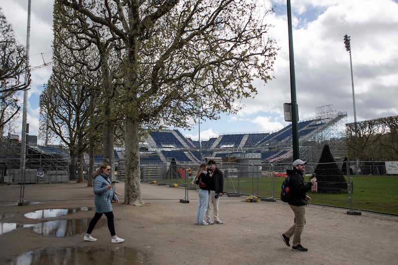 The Eiffel Tower Stadium will host beach volleyball at the Paris Olympics. AFP