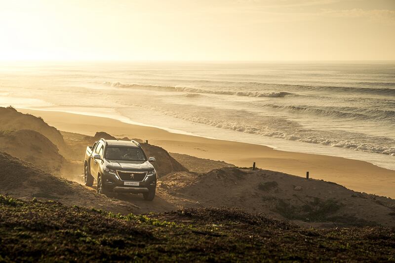 Passing through beachside dunes