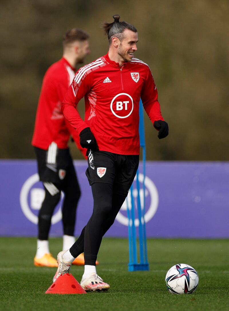 Wales' Gareth Bale during training. Reuters