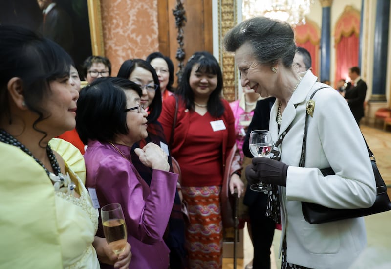 Princess Royal Anne also greeted guests at the reception on  February 1. PA