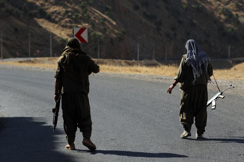 PKK militants in northern Iraq's Qandil Mountains. AFP