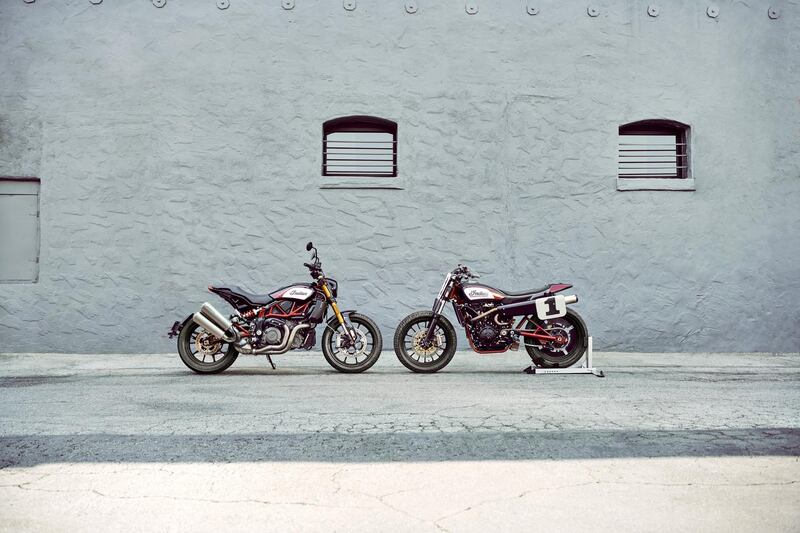 LOS ANGELES, UNITED STATES OF AMERICA. 06 MAY 2019. The all new Indian Motorcycle FTR1200S in Race Replica Paint Scheme. (Photo: SUPPLIED / Indian Motorcycle) Journalist: Antonie Robertson. Section: Motoring.