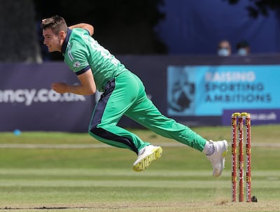 Ireland's Josh Little finished with 3-61 against Bangladesh before the match was called off. PA