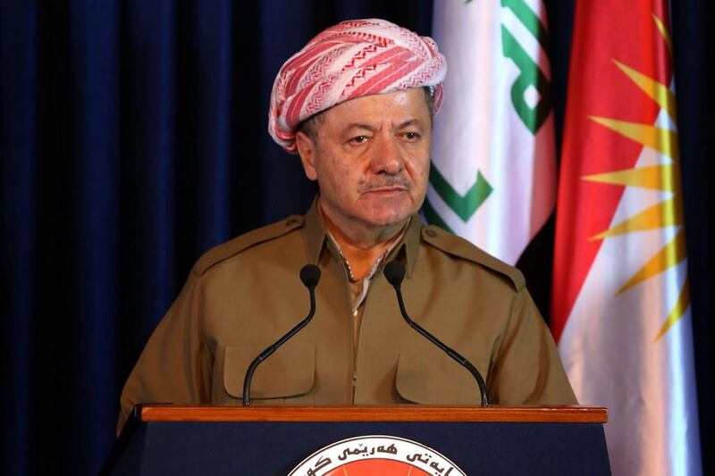 Kurdish Regional Government president Masoud Barzani has vowed they will seek autonomy. Safin Hamed / AFP 