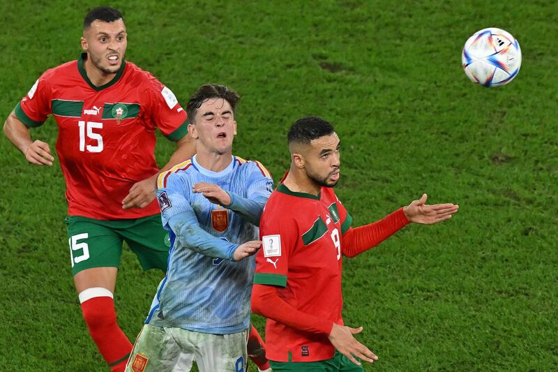 Gavi, 6 - The youngest player to start a knock-out game at the World Cup since Pele, his 25th minute shot was pushed on to the bar – though it was offside. AFP