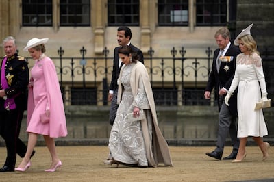 Emir of Qatar Tamim bin Hamad Al Thani and Jawaher bint Hamad bin Suhaim Al Thani. AP