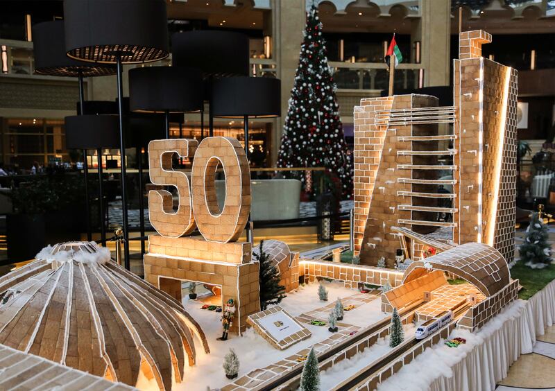 The H Dubai has created a gingerbread structure to pay tribute to Expo 2020 Dubai and UAE's golden jubilee. All photos: The H Dubai
