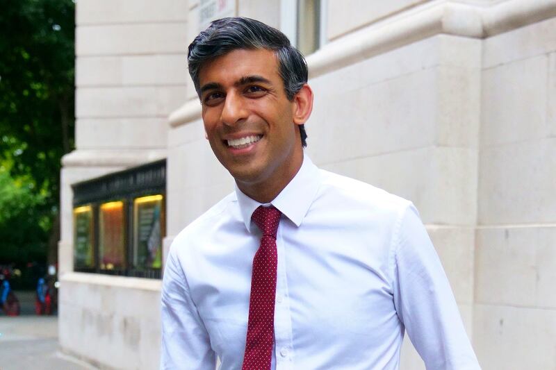 Tory leadership candidate Rishi Sunak is now one of two candidates left in the race to succeed Boris Johnson. PA