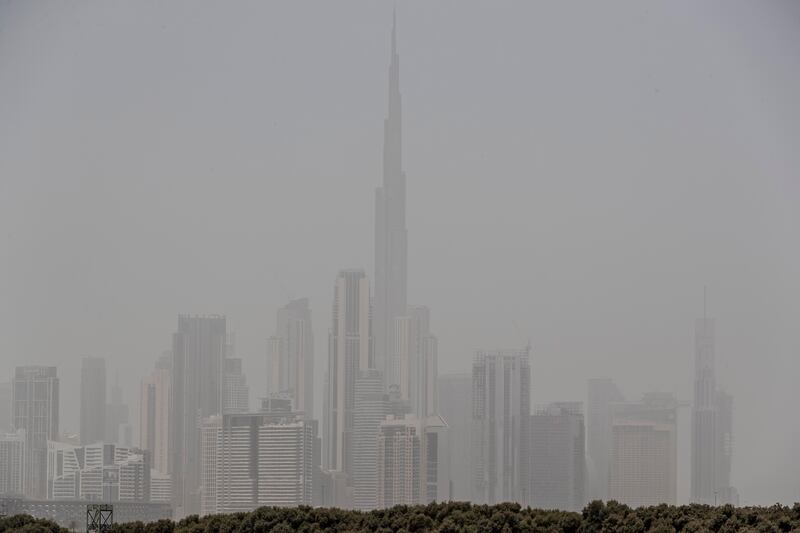 The dusty weather could linger in parts of the UAE until Friday, forecasters said. Antonie Robertson / The National