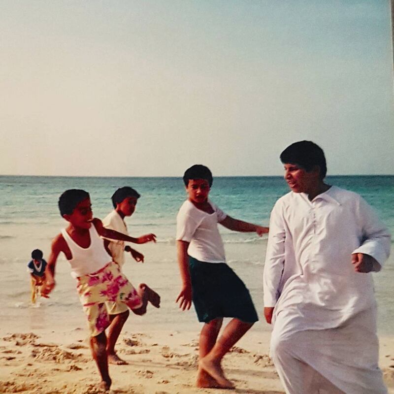 From right, Bou Obeid Ali Obeid, Bou Haf Aswad Mohammad Hamad bin Khawaitim Al Ameri, Bou Said Hamza Khalifa Bel Obaida Al Seweidi, and Bou Said Omar Khalifa Bel Obeida Al Seweidi. The picture was shared to the Jumeira2323 account by Abdullah Bel Obaida. Photo: @jumeira2323 / Instagram