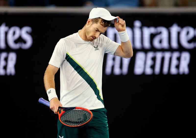 Andy Murray reacts after winning his second round match. Reuters