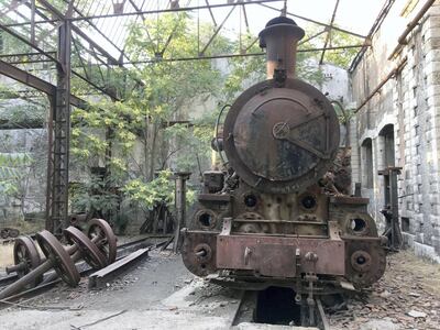 A rusting steam train in the old Riyaq station. Photo by Maghie Ghali