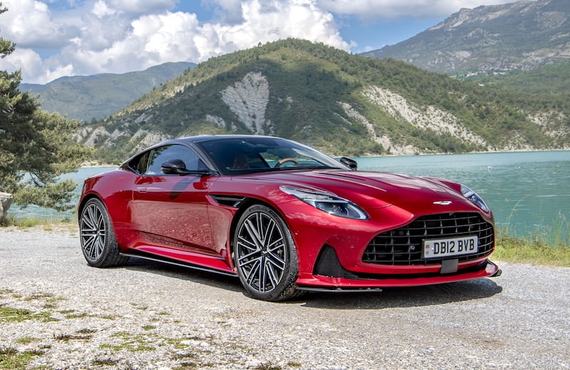The Aston Martin DB12 is powered by an updated Mercedes-AMG-sourced four-litre twin-turbo V8 that puts out 680hp and 800Nm. All photos: Aston Martin