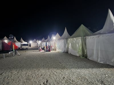 The camp is made up of 32 tents lit by solar-power as well as four bathrooms and four showers.