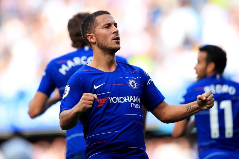 Striker: Eden Hazard (Chelsea) – A hat-trick took his tally to six goals in four games, defeated Cardiff and showed how he is relishing life under Maurizio Sarri. Getty Images