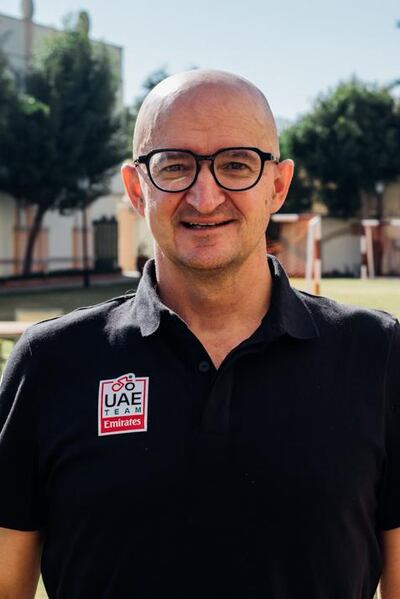 Inigo San Millan is Pogacar's coach. UAE Team Emirates