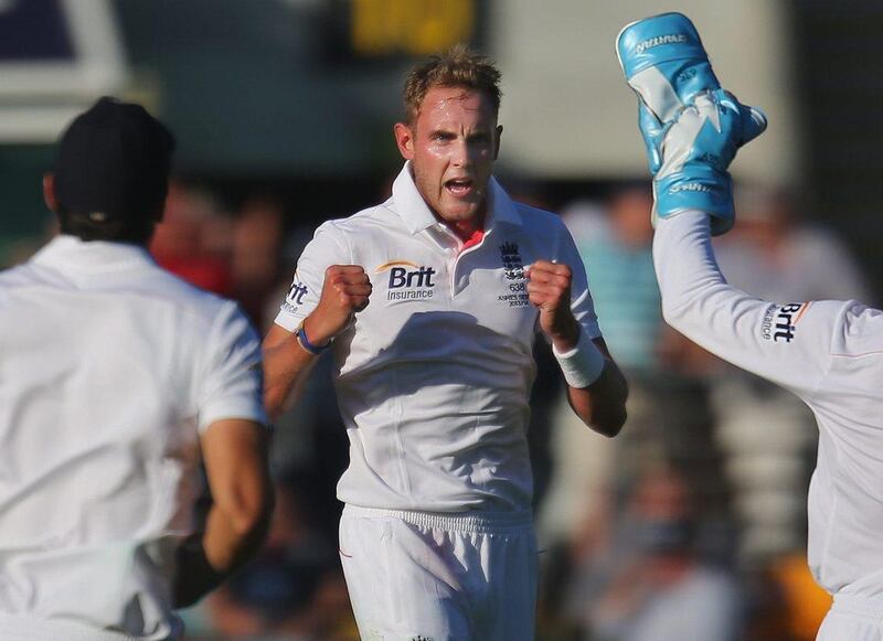 Stuart Broad took five Australia wickets on the first day of the first Test in Brisbane on Thursday. Scott Barbour / Getty Images