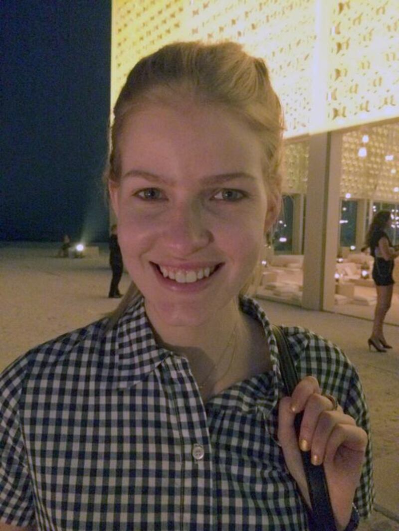 The model Louise Parker after the Chanel Cruise Collection 2014/2015 event on The Island in Dubai. Rebecca McLaughlin-Duane / The National